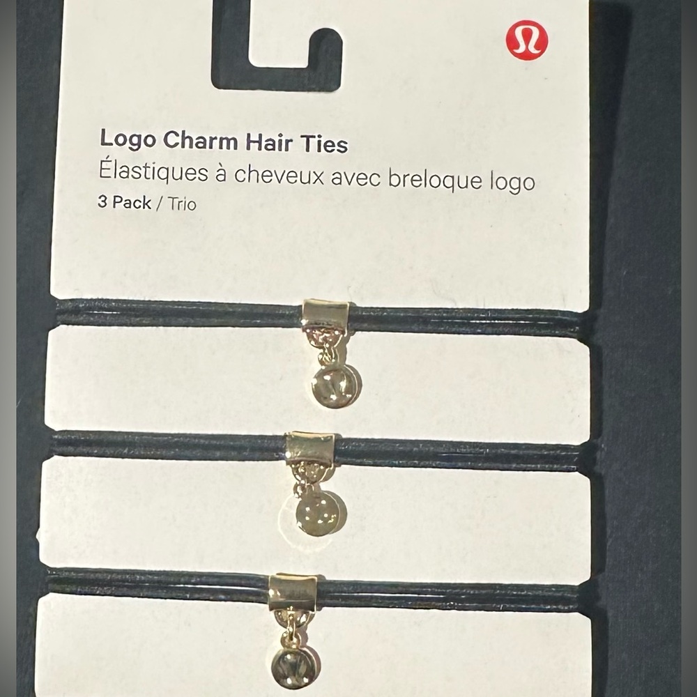 Lululemon charm logo hair ties